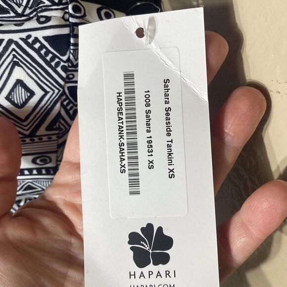 Hapari Sahara seaside tankini top xs rouched tie sides halter top - Picture 4 of 6